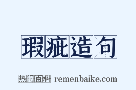 瑕疵造句是什么意思的图片